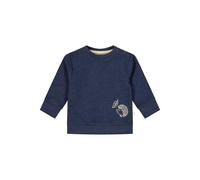 SALT AND PEPPER BY KIDS PARK Unisex Baby Sweatshirt mit Igel Stickerei für Babys Kleinkind T-Shirt-Satz, Navy Melange, 68 cm
