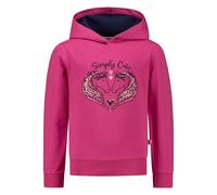 Salt and Pepper Female Mädchen Sweatshirt Mit Einhorn Stickmotiv Und Pailletten Kapuzenpullover, Camelia Pink, 104-110 EU