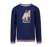 SALT AND PEPPER Mädchen Girls Sweat Emb Appl. Horse Baby- Und Kleinkind T-Shirt-Satz, True Navy, 128-134 EU