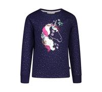 SALT AND PEPPER BY KIDS PARK Mädchen Sweatshirt mit Wendepailletten Einhorn T-Shirt, True Navy, 140/146 cm