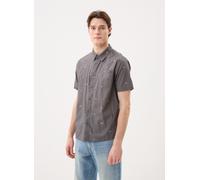 Salty Crew Crew Button Up Short Sleeve Shirt Schwarz,Grau L Mann