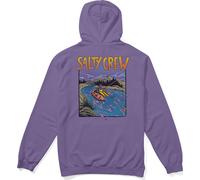 Salty Crew Men's River Rats Hooded Fleece Purple Heart S
