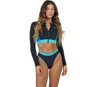 Salty Crew Surf Break Cheeky Bikini Bottom Blau L Frau