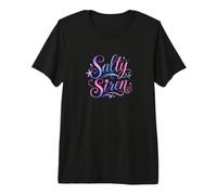 Salty Siren Mermaid Lover Beach Coastal Ocean Cute Mermaid Premium T-Shirt