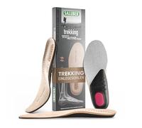 Saluber Solette Active 406, Premium Schuh-Einlagen: Poron+ für Stoßdämpfung, Aktivkohle für Frische, Echtes Leder für natürliches Tragegefühl (46)