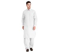 Salwar Kameez Pakistanischer indischer Herren-Pyjama Kurta AN780 Weiß-an788, 52
