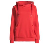 Salzhaut Damen Hoodie Pullover Sünn unifarben - Kapuzenpullover Pulli Sweater mit Kapuze in Chilli Red Größe L