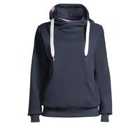 Salzhaut Damen Hoodie Pullover Sünn unifarben - Kapuzenpullover Pulli Sweater mit Kapuze in Navy Größe S