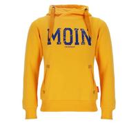 Salzhaut Damen Hoodie Sünn mit Moin-Print - Modischer Kapuzenpullover mit Kapuze mit Kordelband in Sun-Navy Größe L