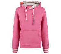 Salzhaut Damen Hoodie Verdattert Unifarben - Modischer Kapuzenpullover mit Tasche in Blossom Größe L