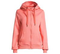 Salzhaut Damen Kapuzen-Sweatjacke Sööte - Kapuzenjacke Hoodie Shirtjacke mit Kapuze mit Kordelzug in Coral Größe 3XL