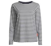 Salzhaut Damen Langarm-Shirt Kant mit Streifen - Gestreiftes Sweatshirt mit Rundhalsausschnitt
