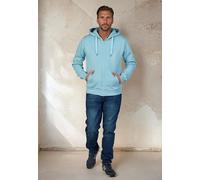 Sweatjacke SALZHAUT "Sweatjacke BREKER", Damen, Gr. XL, blau (breeze), Obermaterial: 55% Baumwolle CO. 45% Polyester PES., Sweatjacken Sweatjacke (14848468-XL) breeze