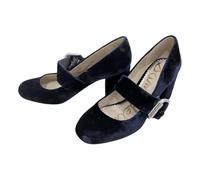 Sam Edelman, Chessie Velvet, Schuhe, Pumps, Mary Jane, modisch, lässig, Schwarz , 36 EU