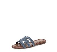 Sam Edelman Damen Bay Flache Sandalen, Navy Distressed Denim, 38.5 EU