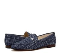 Sam Edelman Loraine Bit Loafer für Damen, Atlantic Blue Tweed, 43 EU