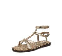 Sam Edelman Flat Strap Sandal for Women - Teeni Medium Fit Gold Leather UK 9