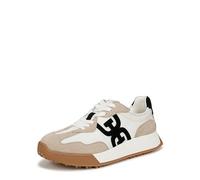 Sam Edelman Langley Damen-Sneaker, Weiß/Hellbraun/Schwarz, 40.5 EU