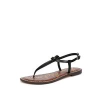 Sam Edelman Damen Gigi Flat Sandal, Schwarz Leder, 38 EU