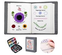 Samamoca Embroidery Stitche Book,Stickstichbuch Set Mit Nähkasten & Anleitung,Neues Stickmusterbuch-Set mit 143 Stich-Schrittanleitungen,für Anfänger Und Bastelbegeisterte