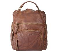Samantha Look City-Rucksack Echt Leder Damen Made in Italy, Vintage Bagpack aus weichem Leder