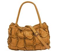 Samantha Look Damen Shopper Echt Leder Made in Italy, Geräumige Vintage Schultertasche mit Reißverschluss & Smartphonefach