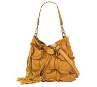 Samantha Look Handtasche Echt Leder Damen 021325 Made in Italy, Vintage Schultertasche mit Falzmuster, Umhängetasche mit Smartphonefach