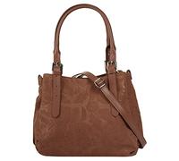 Henkeltasche SAMANTHA LOOK Gr. B/H/T: 29cm x 25cm x 18cm onesize, braun (cognac), Damen, Leder, unifarben, Taschen, echt Leder, Made in Italy (34780954-0) cognac