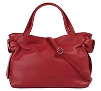 Henkeltasche SAMANTHA LOOK Gr. B/H/T: 33 cm x 23 cm x 12 cm onesize, rot Damen Taschen Handtaschen echt Leder, Made in Italy (10919820-0)
