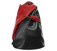 Cityrucksack SAMANTHA LOOK, Gr. B/H/T: 34cm x 25cm x 13cm, onesize, rot, Rindsleder, Leder, unifarben, modisch, Rucksäcke, echt Leder, Made in Italy (35590827-0) rot