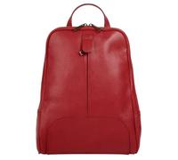 Cityrucksack SAMANTHA LOOK, Gr. B/H/T: 20cm x 32cm x 6cm, grau, Rindsleder, Leder, klassisch, Rucksäcke, echt Leder, Made in Italy (17340239-0) grau