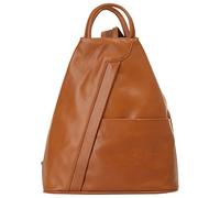 Cityrucksack SAMANTHA LOOK, Damen, Gr. B/H/T: 30cm x 24cm x 13cm, onesize, braun (cognac), Leder, Rindsleder, Rucksäcke Cityrucksack, echt Leder, Made in Italy (31185830-0) cognac
