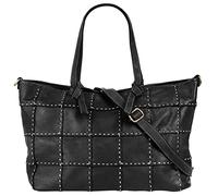 Shopper SAMANTHA LOOK, Damen, Gr. B/H/T: 48cm x 30cm x 13cm onesize, schwarz, Leder, leicht glänzend, unifarben, Taschen Shopper, echt Leder, Made in Italy (73011258-0) schwarz