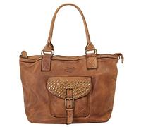 Samantha Look Shopper Echt Leder Damen Made in Italy, Vintage Schultertasche, große Handtasche mit Nieten