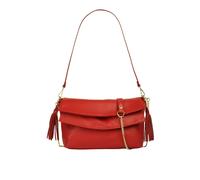 Umhängetasche SAMANTHA LOOK Gr. B/H/T: 33 cm x 20 cm x 6 cm onesize, rot Damen Taschen Handgepäck echt Leder, Made in Italy (46592346-0)