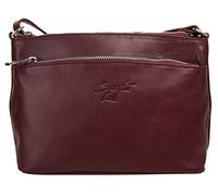 Samantha Look Umhängetasche Echt Leder Damen bordeaux 019954 Made in Italy, Verstellbarer Schultergurt, Kompakte Größe, Modisches Design