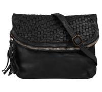Umhängetasche SAMANTHA LOOK, Damen, Gr. B/H/T: 32cm x 25cm x 4cm onesize, schwarz, Leder, Taschen Umhängetasche, echt Leder, Made in Italy (23345565-0) schwarz