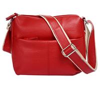 Samantha Look Umhängetasche echt Leder Damen | Made in Italy, Handtasche mit Smartphonefach, Schultertasche mit Tragegurt | 021209