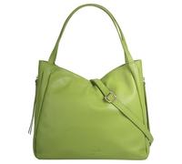 Samantha Look Umhängetasche Echt Leder Damen Made in Italy, moderne Schultertasche, geräumiger Shopper mit Schultergurt aus Leder grün 022170