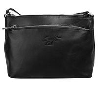 Samantha Look Umhängetasche Echt Leder Damen schwarz 019954 Made in Italy, Verstellbarer Schultergurt, Kompakte Größe, Modisches Design