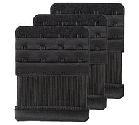 SAMGU Damen BH-Verlängerung 2 Haken 3 Haken 4 Haken 5 Haken Elastisch Dehnbar BH Verlängerung Strap,3 Stück Schwarz, 4 Haken, 1,9 Cm,Einheitsgröße