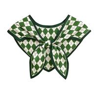 SamHeng Damen Dekorativ Schal Gefälschter Kragen, Mode Verknotet Dreieckstuch Sommer Schulterumhang, Abnehmbarer Hemd Falsches Halsband Schal Cape Umschlagtuch (Stil A)