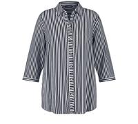 SAMOON - 3/4 Arm Bluse mit Streifen-Dessin navy gemustert - Gr. - 54