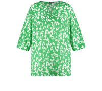 SAMOON - 3/4 Arm Tunika aus Baumwoll-Voile grün - Gr. - 46