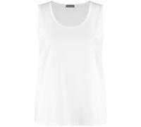 SAMOON - Basic Top beige/weiß - Gr. - 44