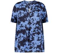 SAMOON - BLUSE 1/2 ARM dusk blue gemustert - Gr. - 46