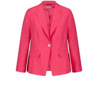 Samoon Damen Blazer aus Viskose-Leinen-Mix Langarm unifarben Barberry Red 52