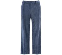 Samoon Damen Feine Cordhose mit weitem Bein Carlotta unifarben reguläre Länge Dark Lake Blue 44