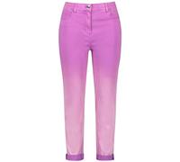 Samoon Damen Hose Jeans verkürzt Farbverlauf, unifarben 7/8 Länge Soft Plum 56