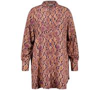 Samoon Damen Longbluse mit Schlangen-Print Langarm, Manschetten Animal-Print Caramel Gemustert 46